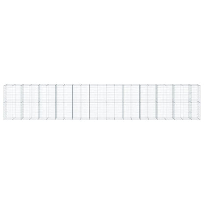 Gabion Basket with Cover Galvanised Iron Depth 100 cm Height 200 cm 1100–1200 cm 1150 cm
