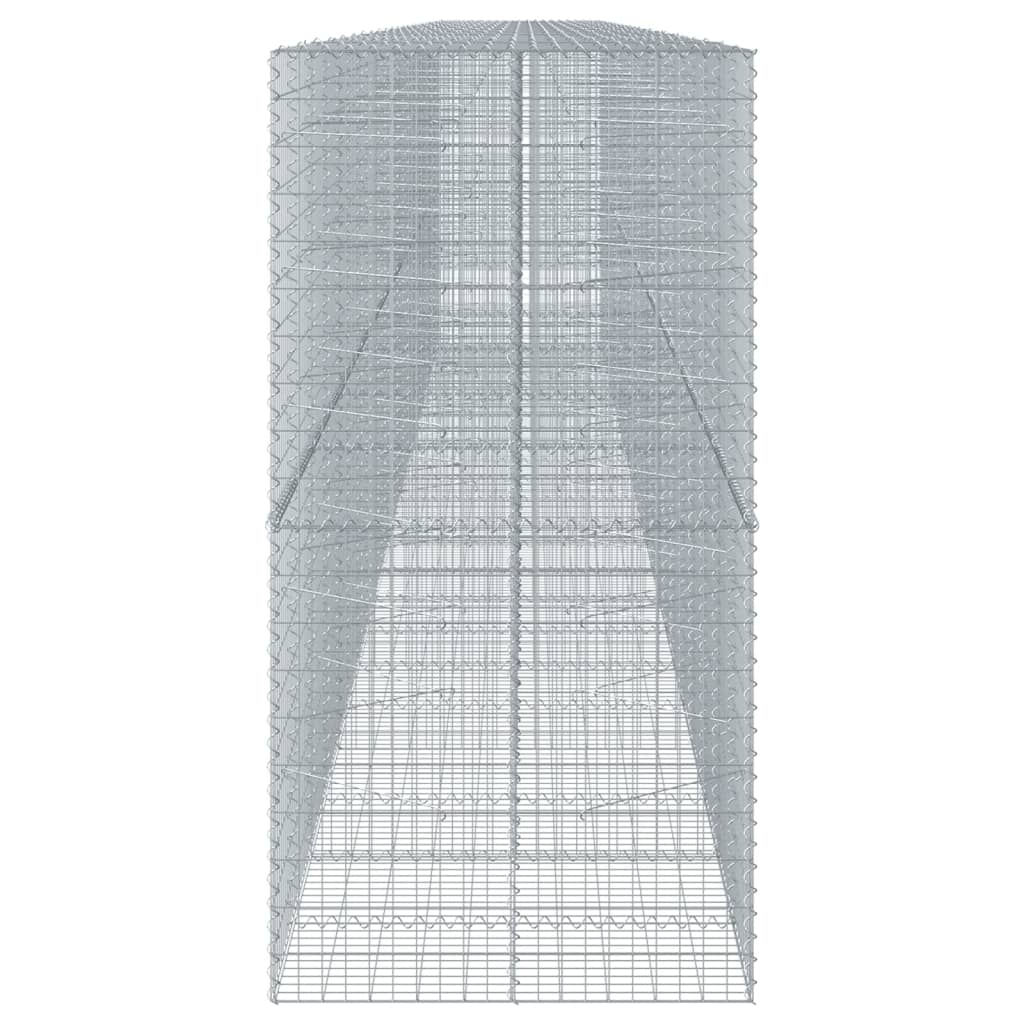 vidaXL Gabion Basket with Cover 1150x100x200 cm Galvanised Iron 4