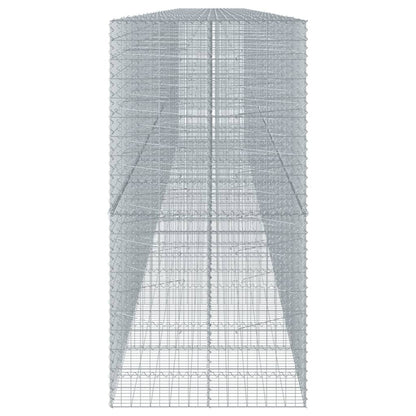 vidaXL Gabion Basket with Cover 1150x100x200 cm Galvanised Iron 4