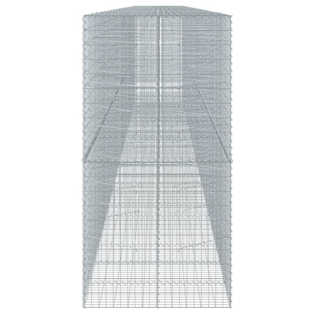 vidaXL Gabion Basket with Cover 1200x100x200 cm Galvanised Iron 4