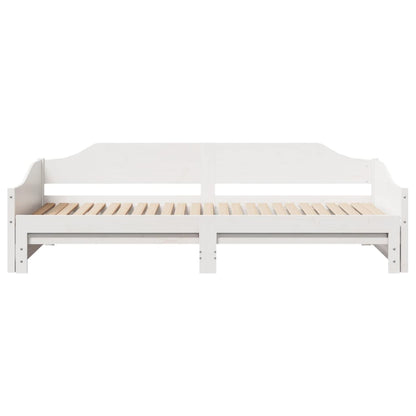 Daybed with Trundle without Mattress Solid Wood White 90 cm 200 cm