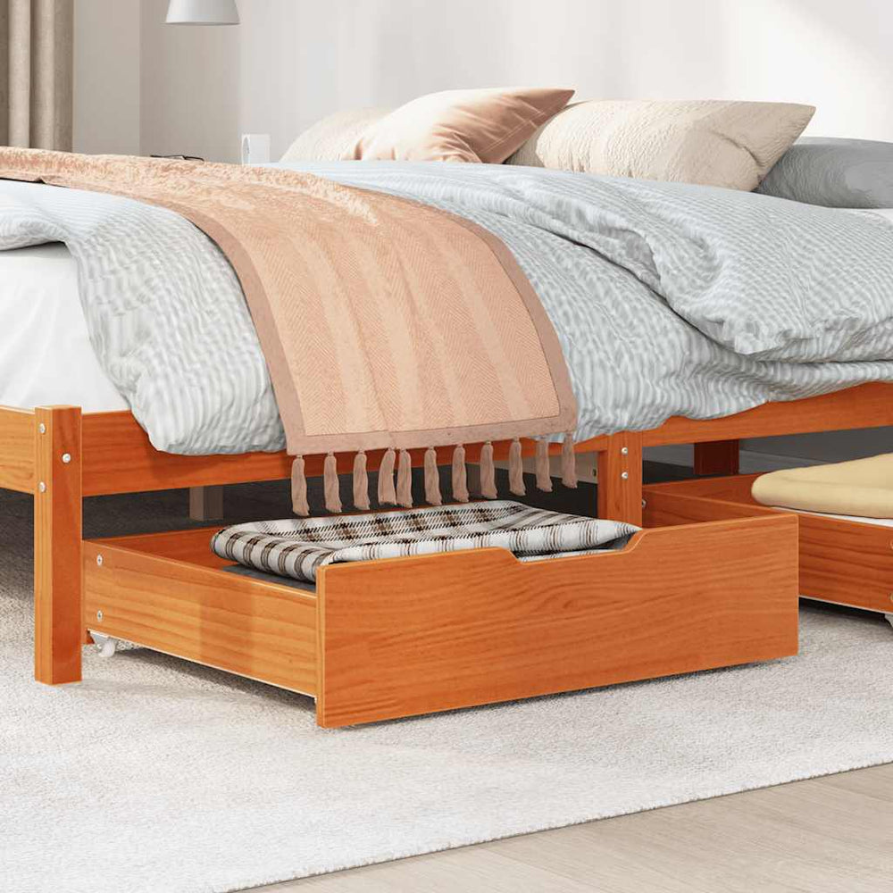 vidaXL Under-Bed Drawers 2 pcs 95x55x17 cm Solid Wood Pine