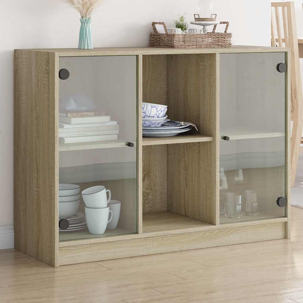 Sideboard 102x37x75,5 cm Engineered Wood Sonoma oak 102 cm