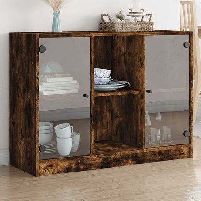 Sideboard 102x37x75,5 cm Engineered Wood Smoked oak 102 cm