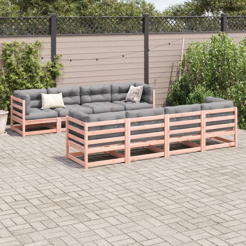 vidaXL 9 Piece Garden Sofa Set Solid Wood Douglas Fir 3