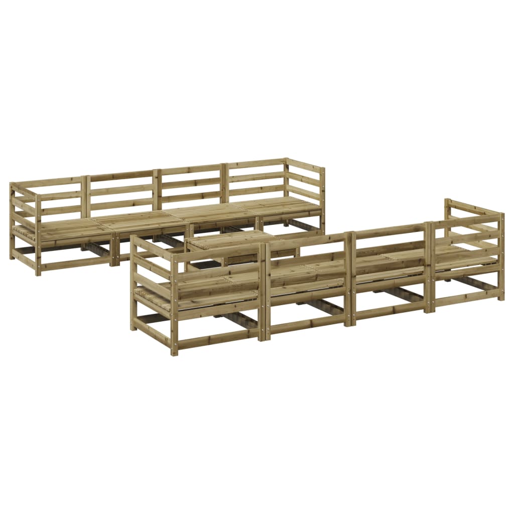 vidaXL 9 Piece Garden Sofa Set Impregnated Wood Pine 2