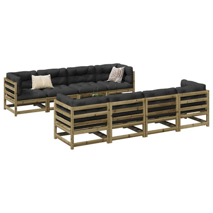 vidaXL 9 Piece Garden Sofa Set Impregnated Wood Pine 1