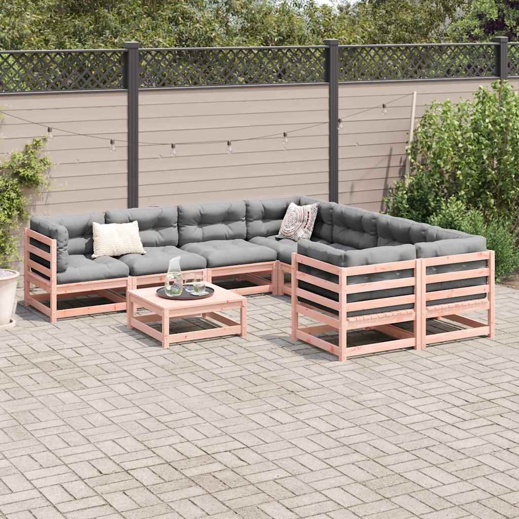 vidaXL 9 Piece Garden Sofa Set Solid Wood Douglas Fir 3