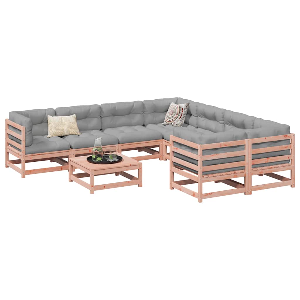 vidaXL 9 Piece Garden Sofa Set Solid Wood Douglas Fir 1