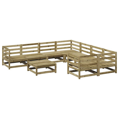 vidaXL 9 Piece Garden Sofa Set Impregnated Wood Pine 2