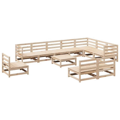vidaXL 11 Piece Garden Sofa Set Solid Wood Pine 2