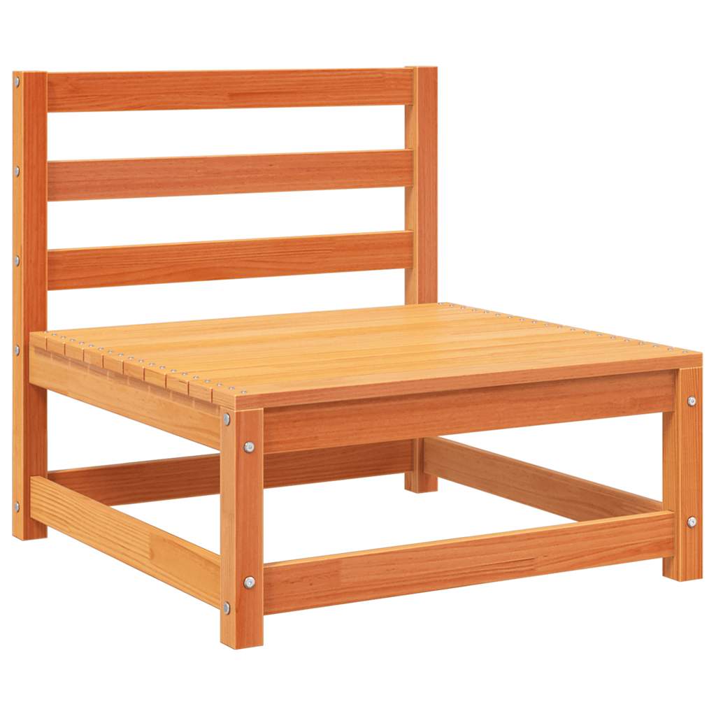vidaXL 11 Piece Garden Sofa Set Wax Brown Solid Wood Pine 5