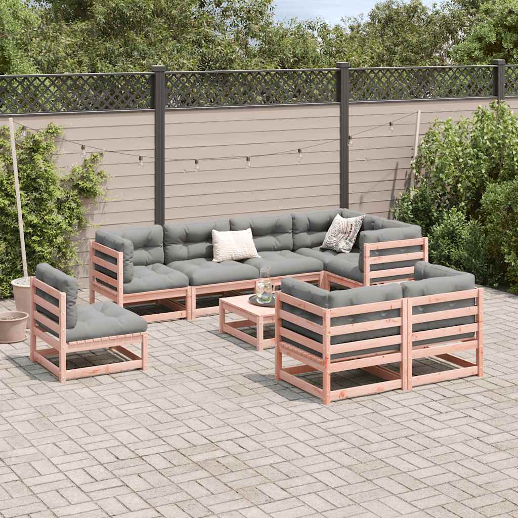 vidaXL 9 Piece Garden Sofa Set Solid Wood Douglas Fir 3