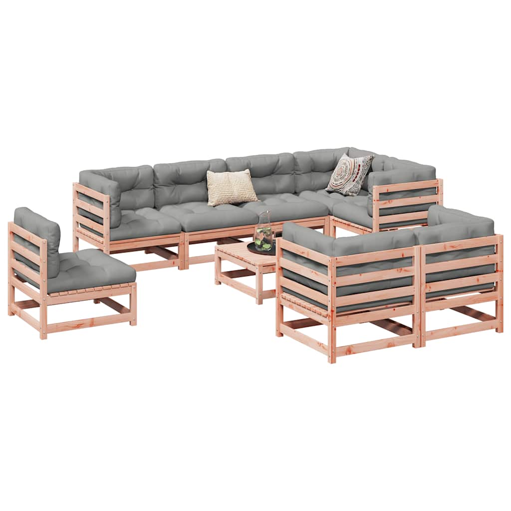 vidaXL 9 Piece Garden Sofa Set Solid Wood Douglas Fir 1