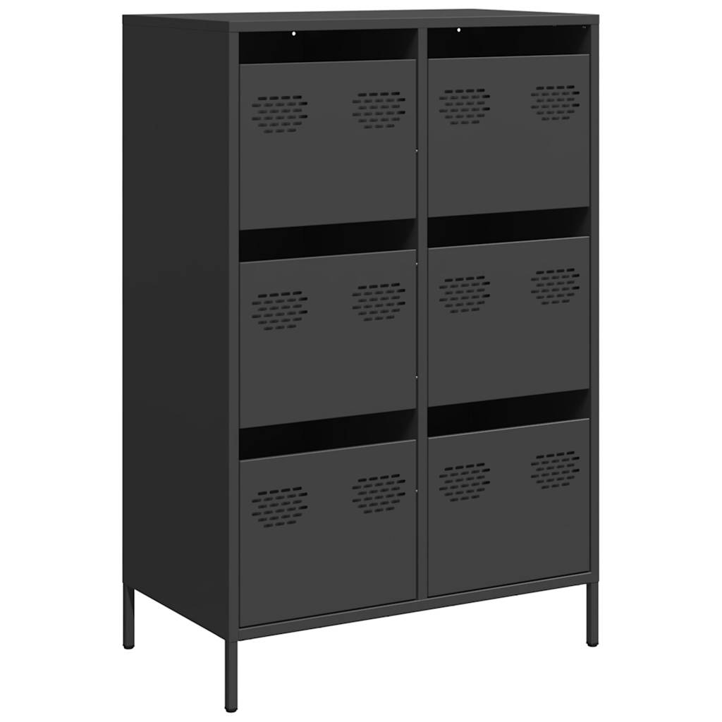 Highboard 68x39x101,5 cm Steel Black