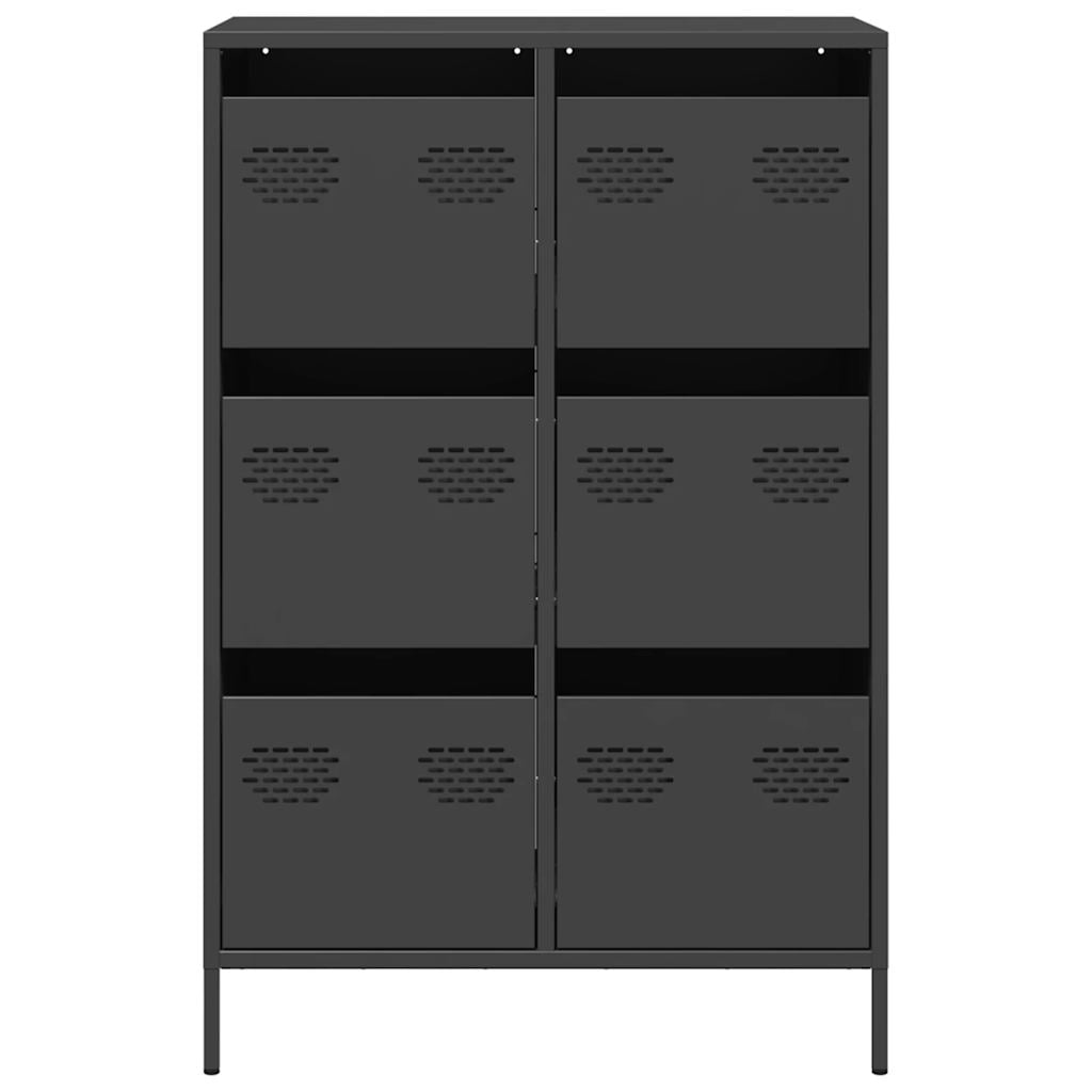 Highboard 68x39x101,5 cm Steel Black