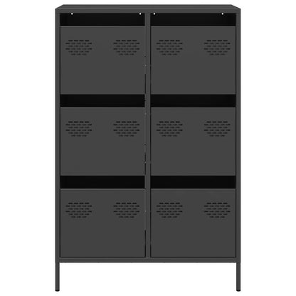 Highboard 68x39x101,5 cm Steel Black