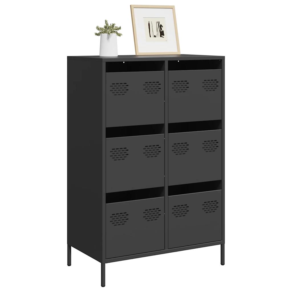 Highboard 68x39x101,5 cm Steel Black