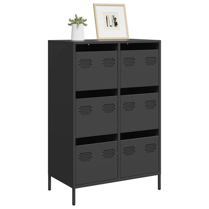 Highboard 68x39x101,5 cm Steel Black