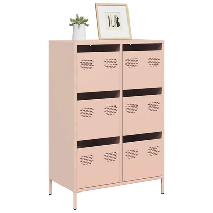 Highboard 68x39x101,5 cm Steel Pink