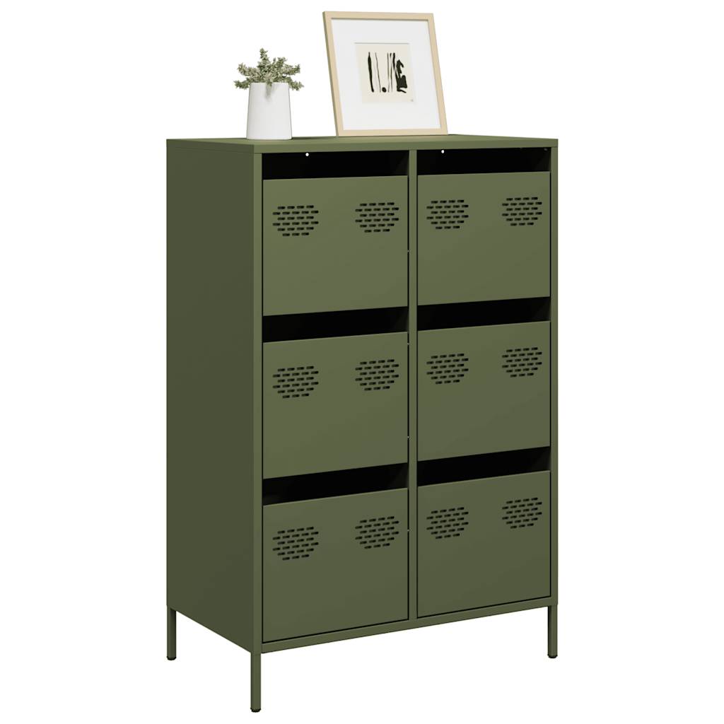 Highboard 68x39x101,5 cm Steel Green