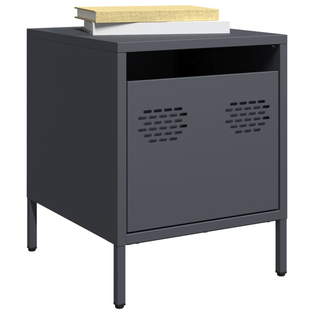 Bedside Cabinet 35x39x43,5 cm Steel Anthracite 2