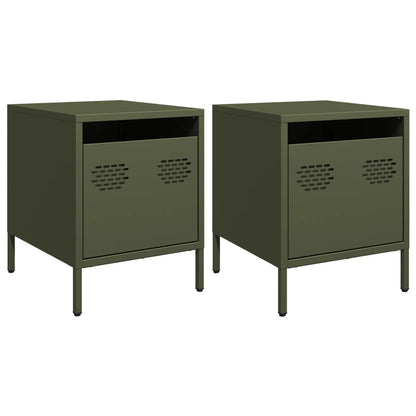 Bedside Cabinet 35x39x43,5 cm Steel Green 2