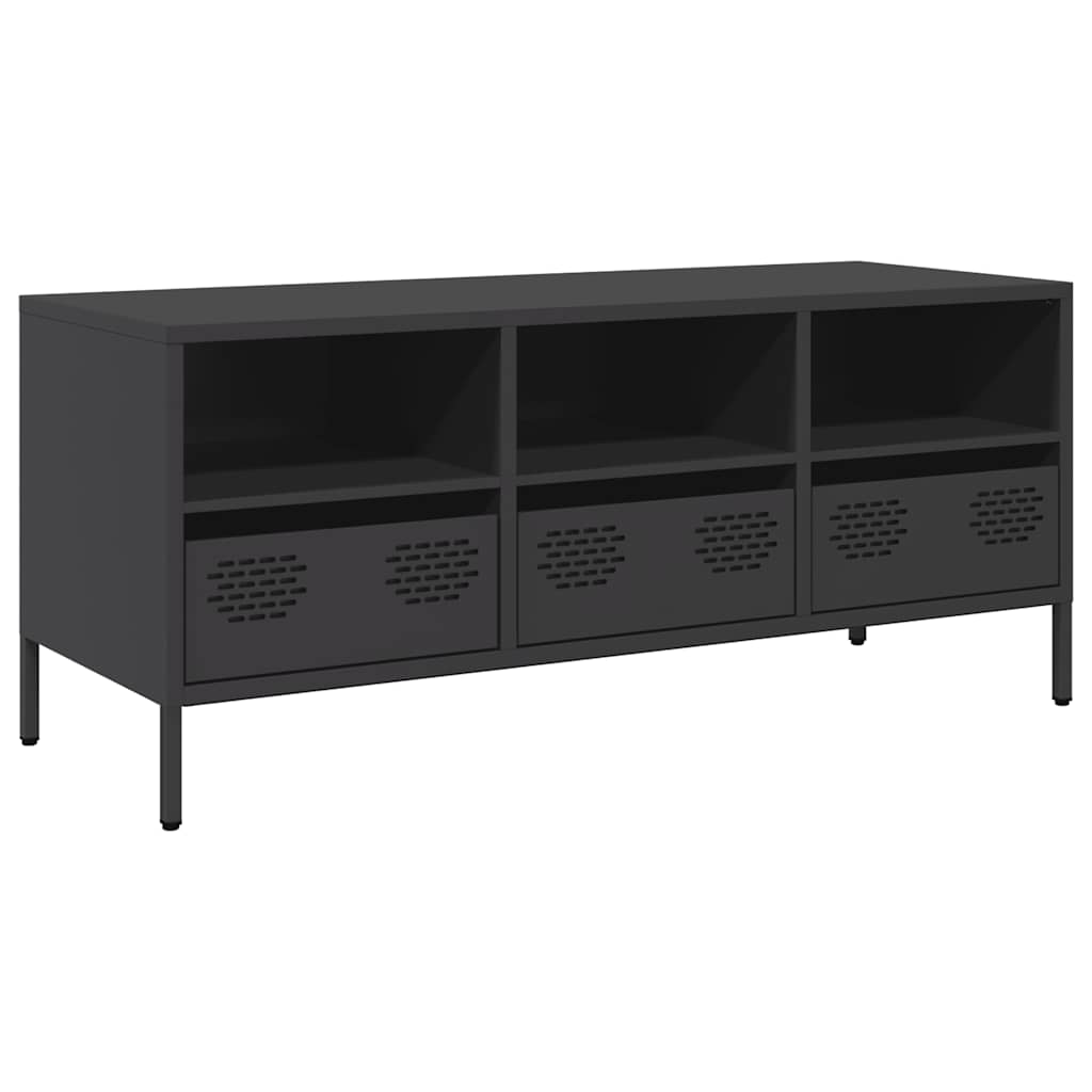 TV Cabinet 101.5x39x43.5 cm Cold-rolled Steel Black