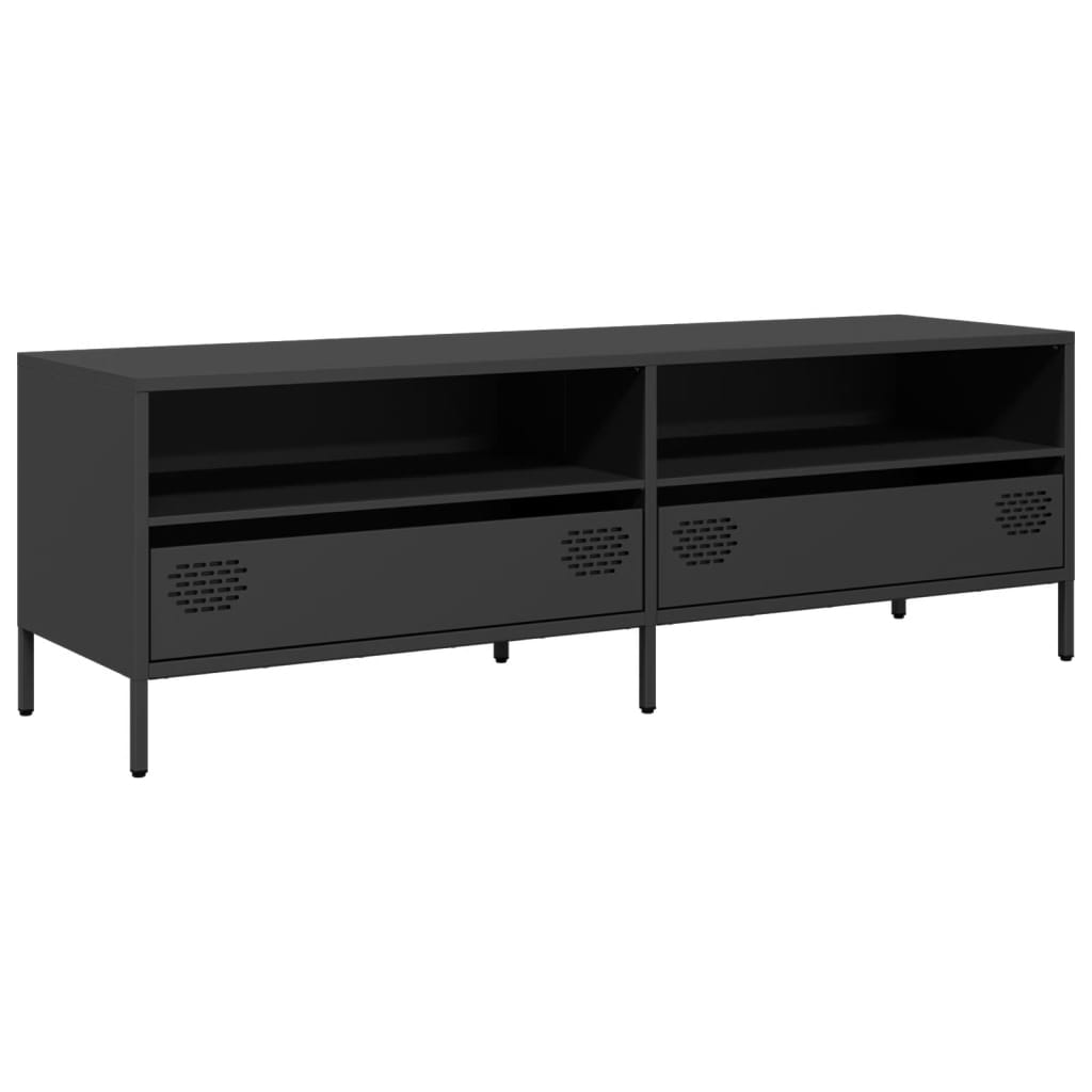TV Cabinet 202x39x43,5 cm Cold-rolled Steel Black 135 cm