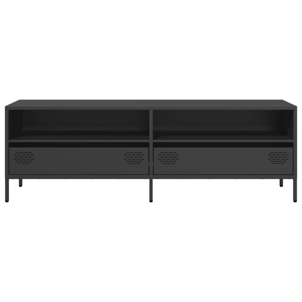 TV Cabinet 202x39x43,5 cm Cold-rolled Steel Black 135 cm