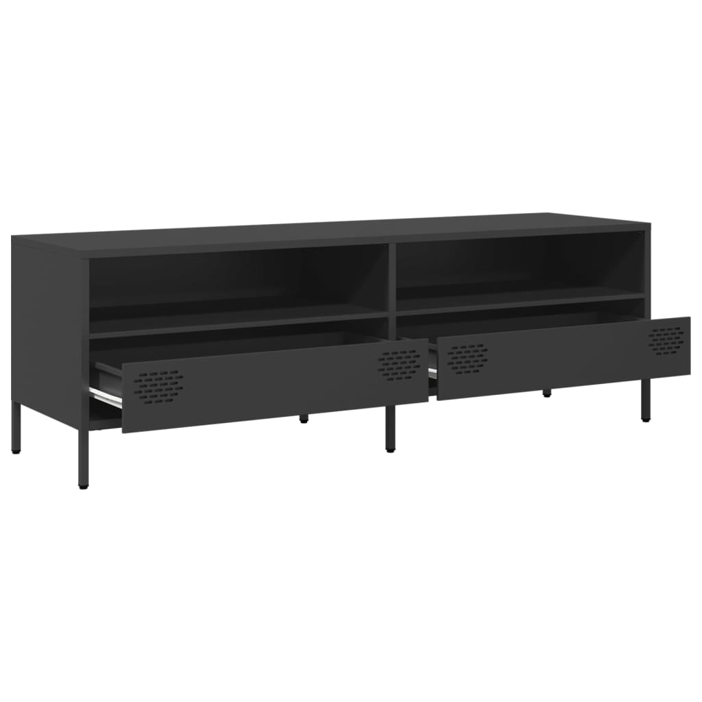 TV Cabinet 202x39x43,5 cm Cold-rolled Steel Black 135 cm