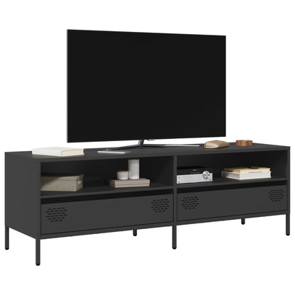 TV Cabinet 202x39x43,5 cm Cold-rolled Steel Black 135 cm