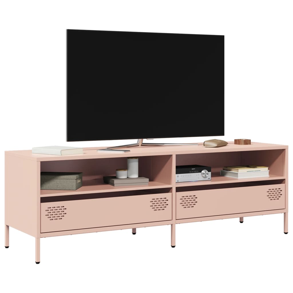 TV Cabinet 202x39x43,5 cm Cold-rolled Steel Pink 135 cm