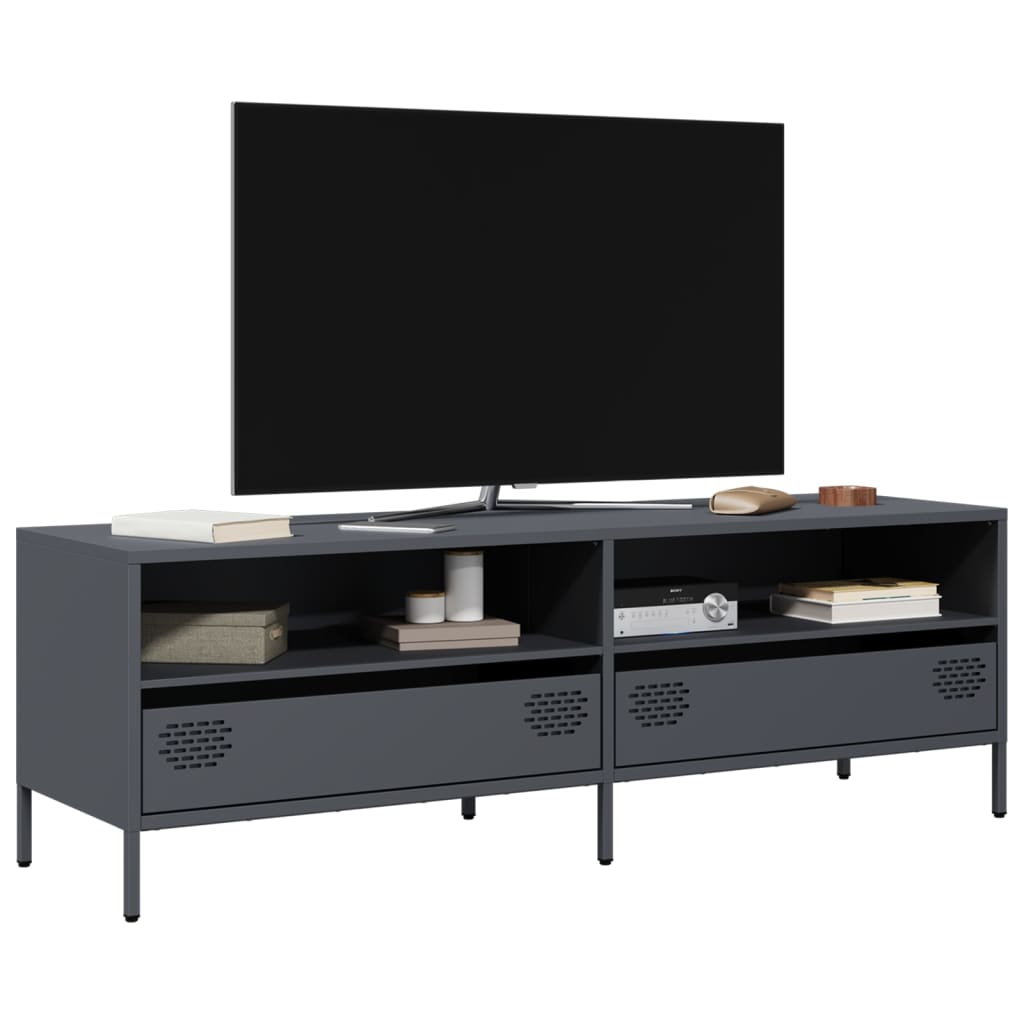 TV Cabinet 202x39x43,5 cm Cold-rolled Steel Anthracite 135 cm
