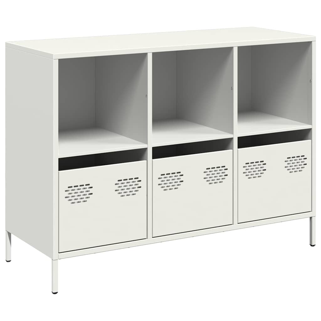 Sideboard 101.5x39x73.5 cm Cold-rolled Steel White
