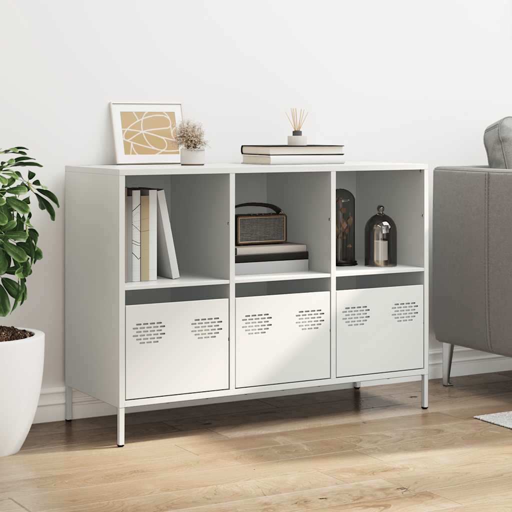 Sideboard 101.5x39x73.5 cm Cold-rolled Steel White