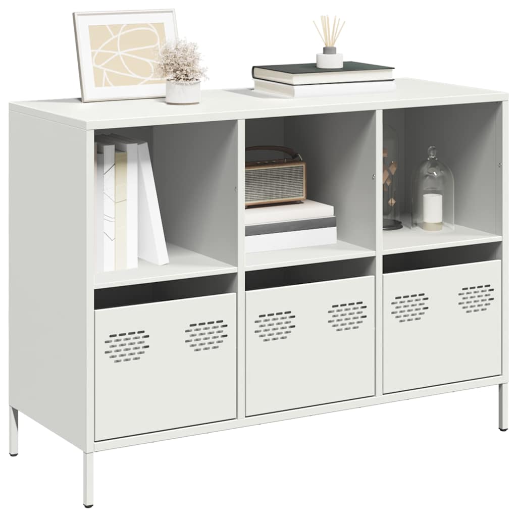 Sideboard 101.5x39x73.5 cm Cold-rolled Steel White