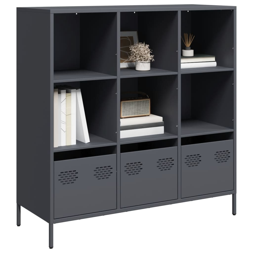 Highboard 35x39x103,5 cm Steel Anthracite 101.5 cm