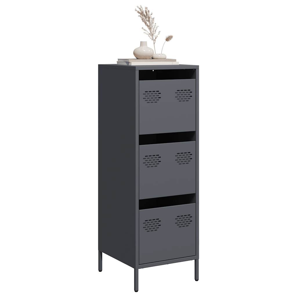 Highboard 39x35x103,5 cm Steel Anthracite