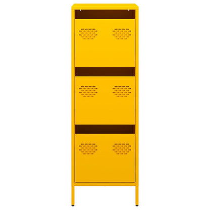 Highboard 39x35x103,5 cm Steel Yellow