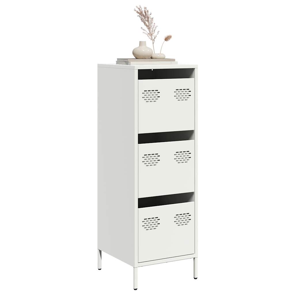 Highboard 39x35x103,5 cm Steel White