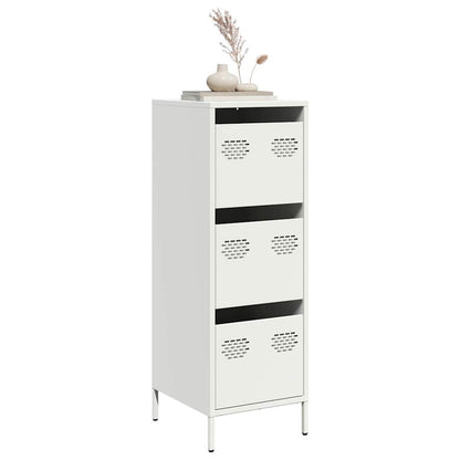 Highboard 39x35x103,5 cm Steel White