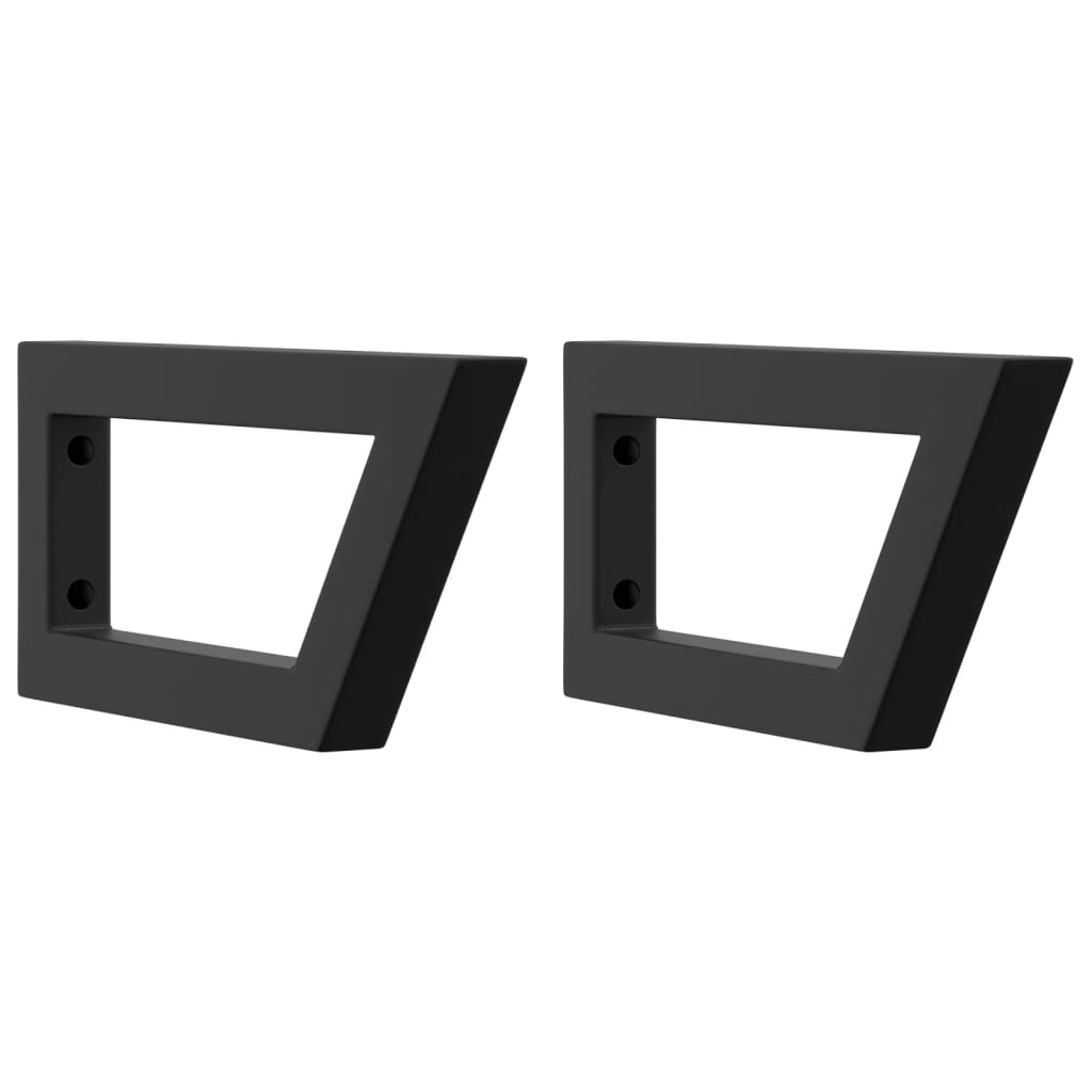 Basin Shelf Wall Mounted Steel and Solid Wood Oak Trapezium Depth 40 cm Light brown and black 60 cm