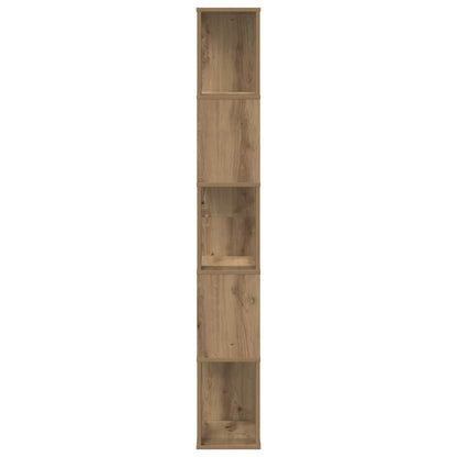 Bookcase 5-Tier 45x23,5x162,5 cm Engineered Wood Oak 45 cm