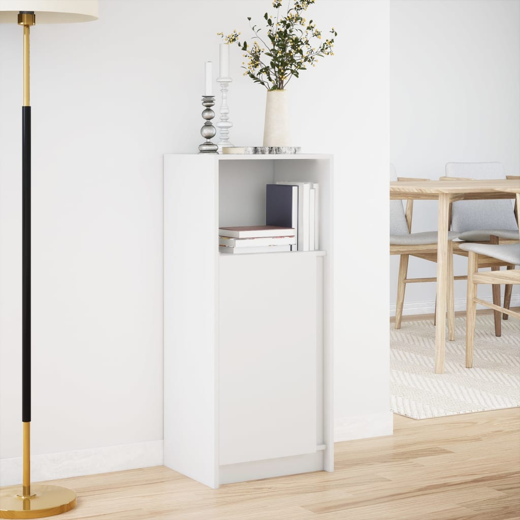 Sideboard with LED 42,5x34x100 cm Engineered Wood White 42.5 cm