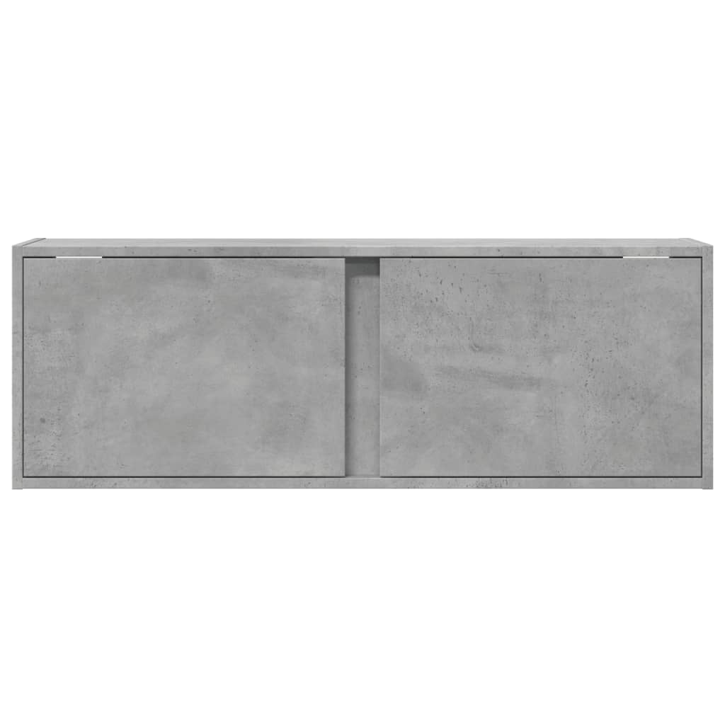 TV Wall Cabinet with LED Lights 80x31x35 cm Concrete grey 100 cm