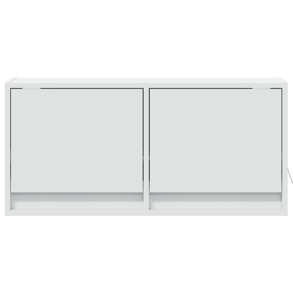 TV Wall Cabinet with LED Lights 80x31x38 cm White 80 cm