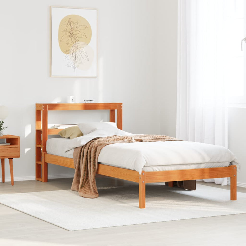 vidaXL Bed Frame without Mattress Solid Wood Pine Length 200 cm