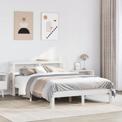 Bed Frame with Headboard without Mattress White 120 cm 190 cm