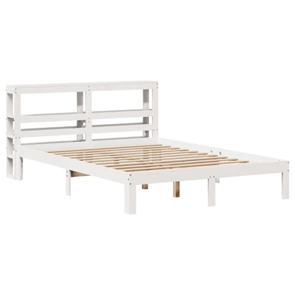 Bed Frame with Headboard without Mattress White 120 cm 200 cm